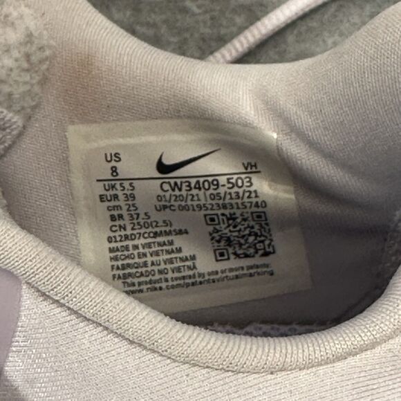 Nike Flex Run 2021 Iris Whisper Running Shoes Womens Size 8 Gray Lavender - Picture 12 of 14